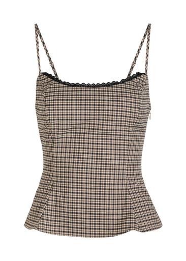 Genevieve plaid woven top by REFORMATION