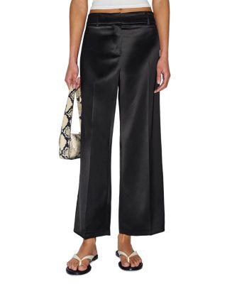 Gisele Satin Low Rise Cropped Pants by REFORMATION