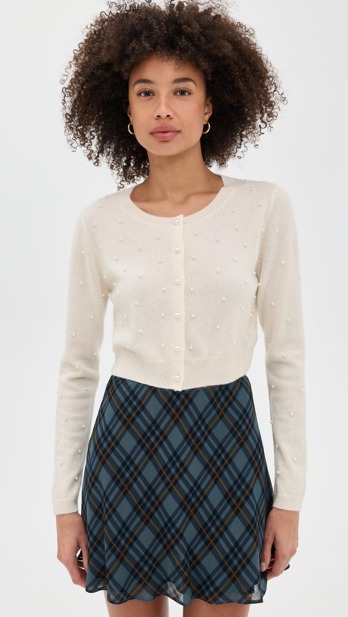 Janie Cashmere Crew Cardigan by REFORMATION