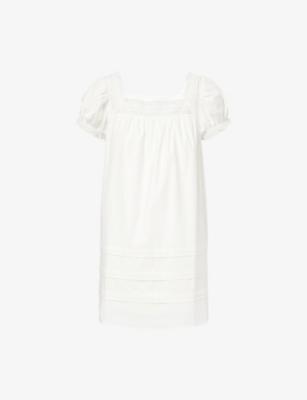 Joliette Lace-Trim Cotton Mini Dress by REFORMATION
