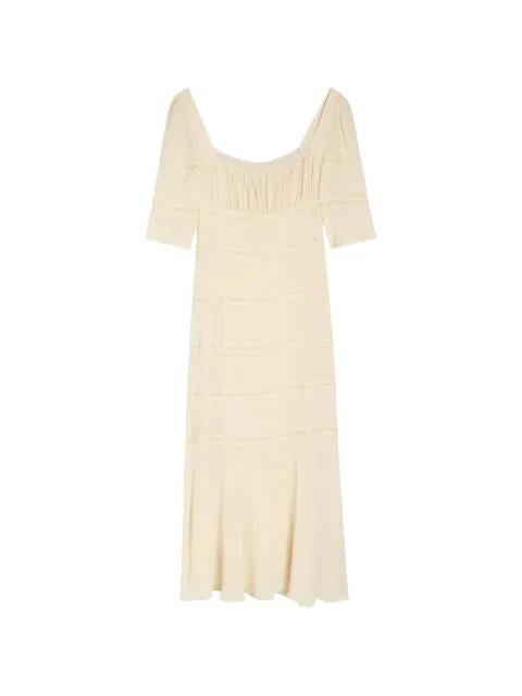Laverna lace ruched midi dress by REFORMATION