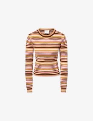 Lian Striped Cashmere Top by REFORMATION