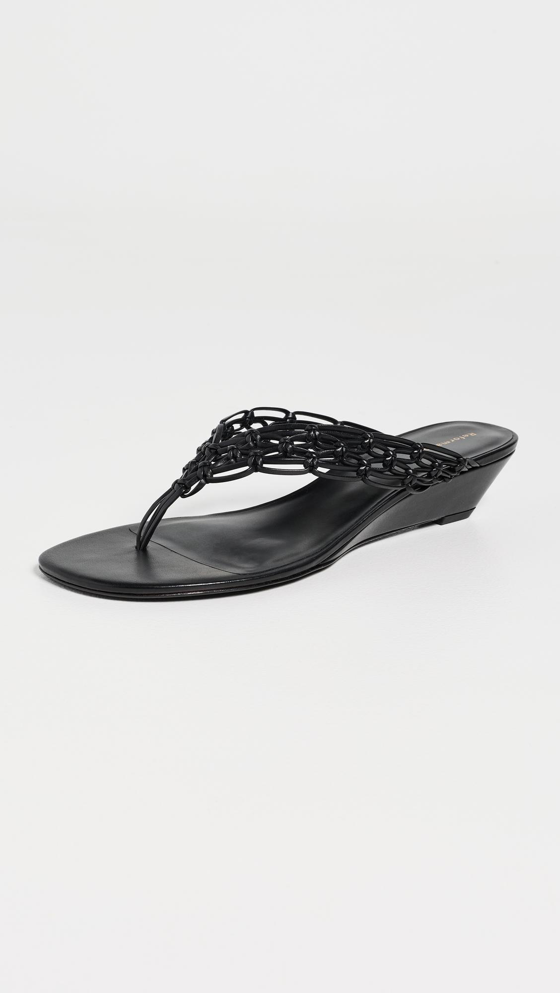 Libby Wedge Thong Sandals by REFORMATION
