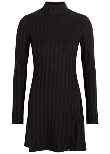Libra subtle-stripe stretch-jersey mini dress by REFORMATION