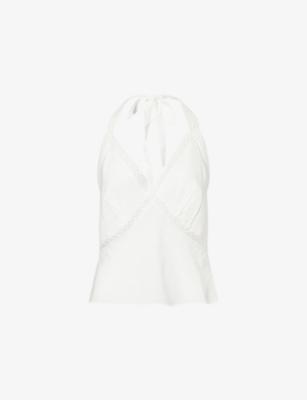 Monica Halterneck Cotton-Blend Top by REFORMATION