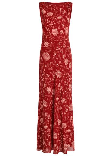 Prescott floral-print chiffon maxi dress by REFORMATION
