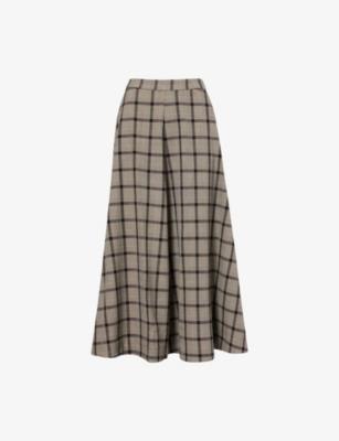 Reformation x Nara Smith First Light Plaid-Pattern Woven Maxi Skirt by REFORMATION