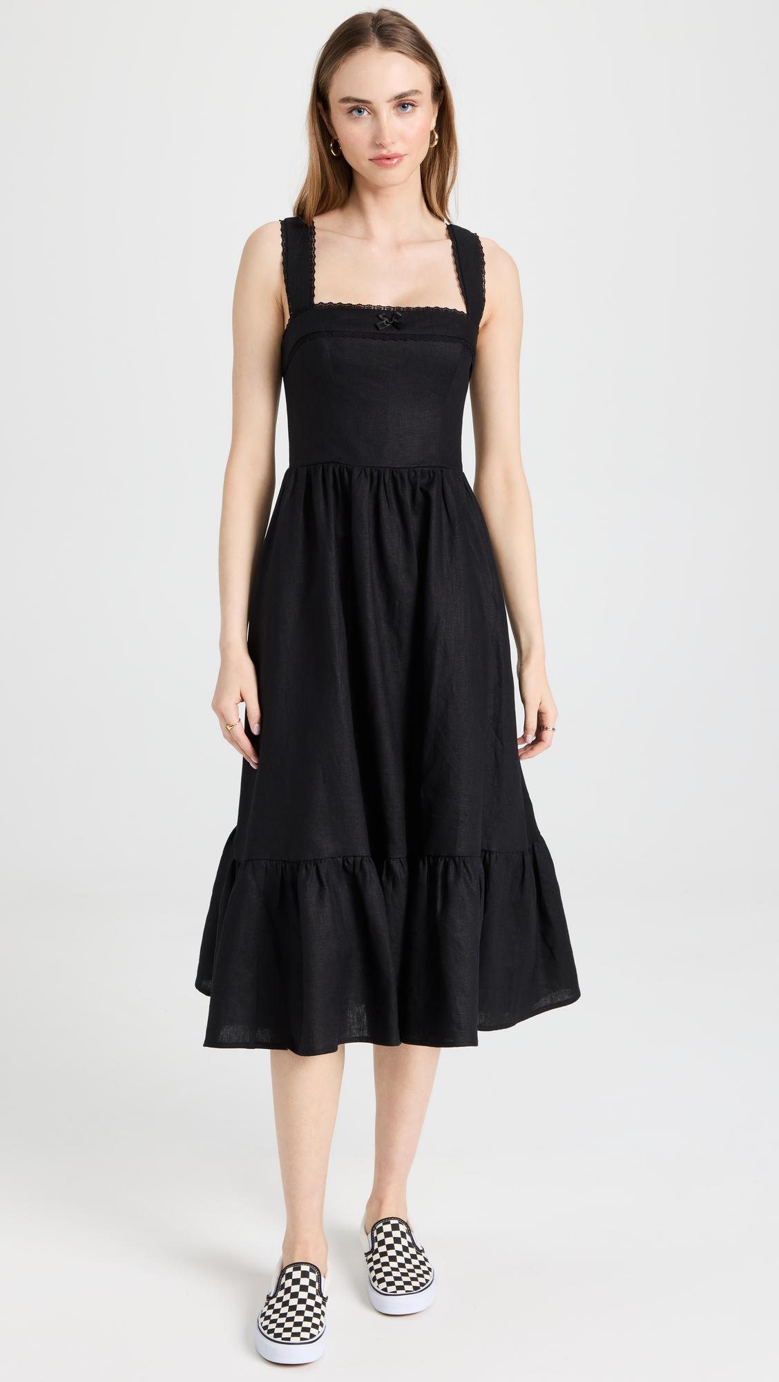 Rowen Maxi Linen Dress by REFORMATION