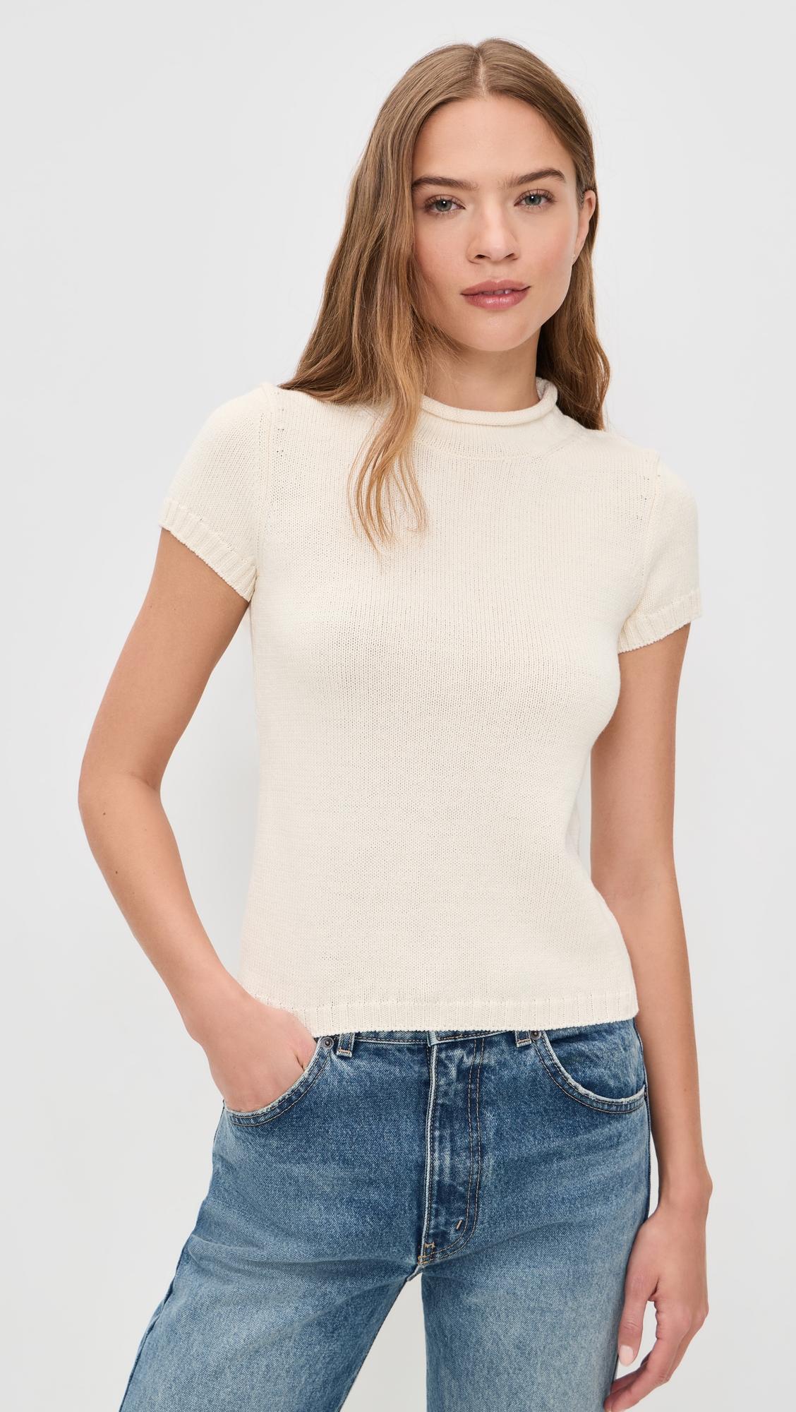Solene Cotton Sweater Tee by REFORMATION