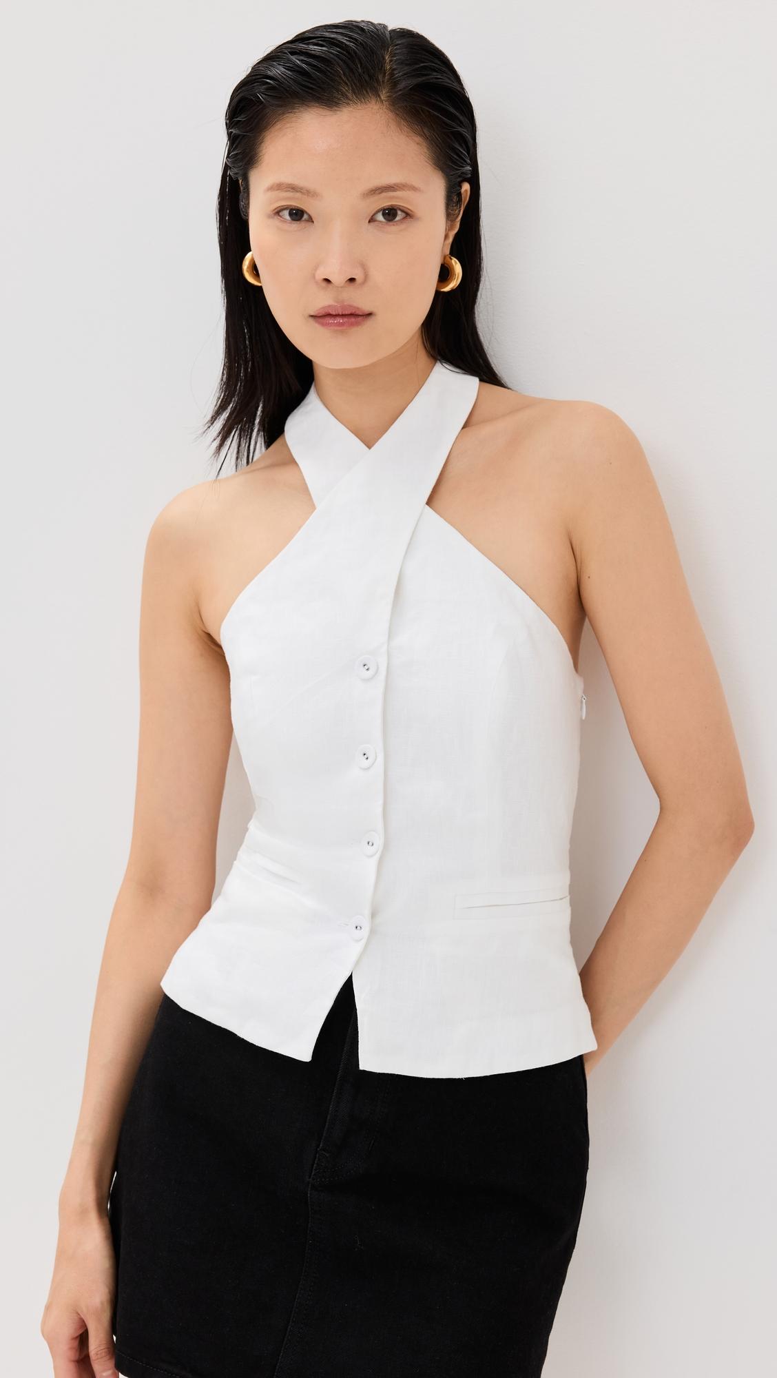 Tate Linen Top by REFORMATION