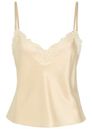 Teddy V-neck silk slip top by REFORMATION