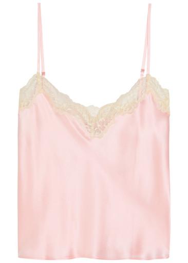 Teddy lace-trim silk top by REFORMATION