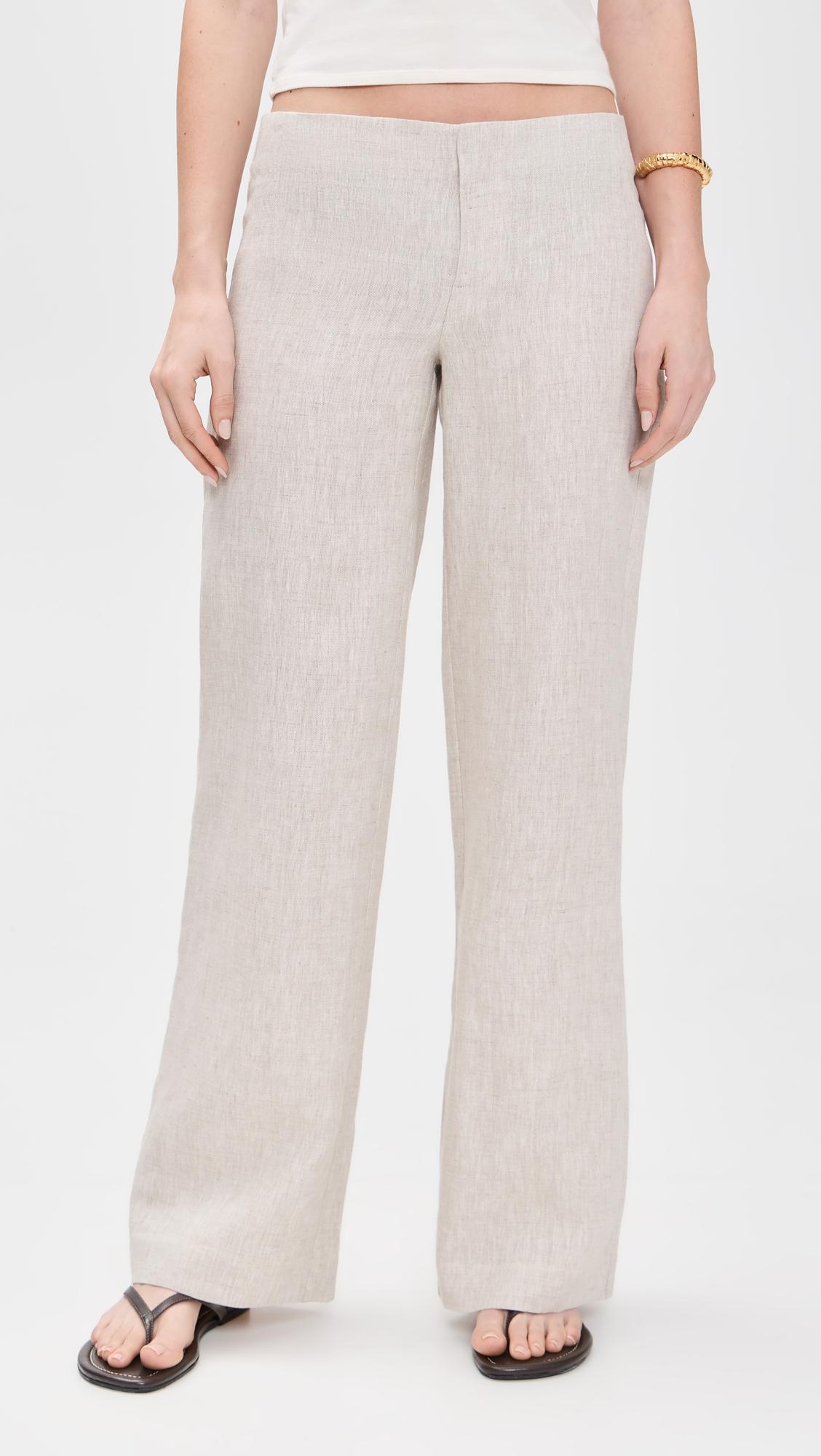 Vida Low Rise Linen Pants by REFORMATION