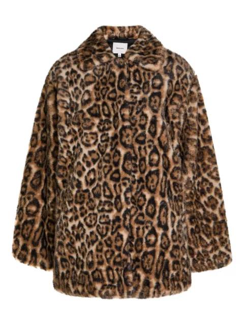 faux-fur leopard-print coat by REFORMATION