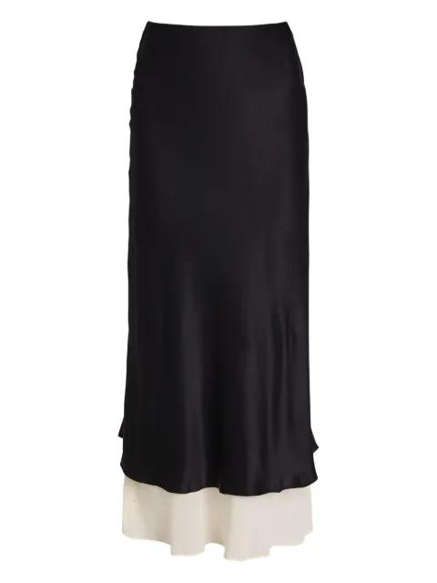 layered midi skirt by REFORMATION