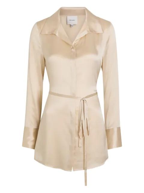 tie-waist long-sleeved blouse by REFORMATION