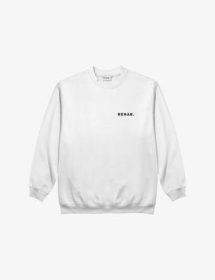 Oversized Logo-Print Cotton-Jersey Sweatshirt by REHAB