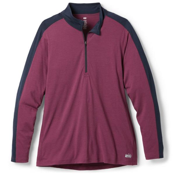 Merino 185 Long-Sleeve Half-Zip Base Layer Top Plus Sizes by REI CO-OP