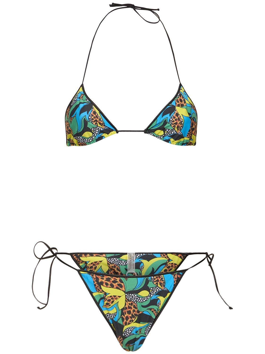 Sam Printed Triangle Bikini Set by REINA OLGA