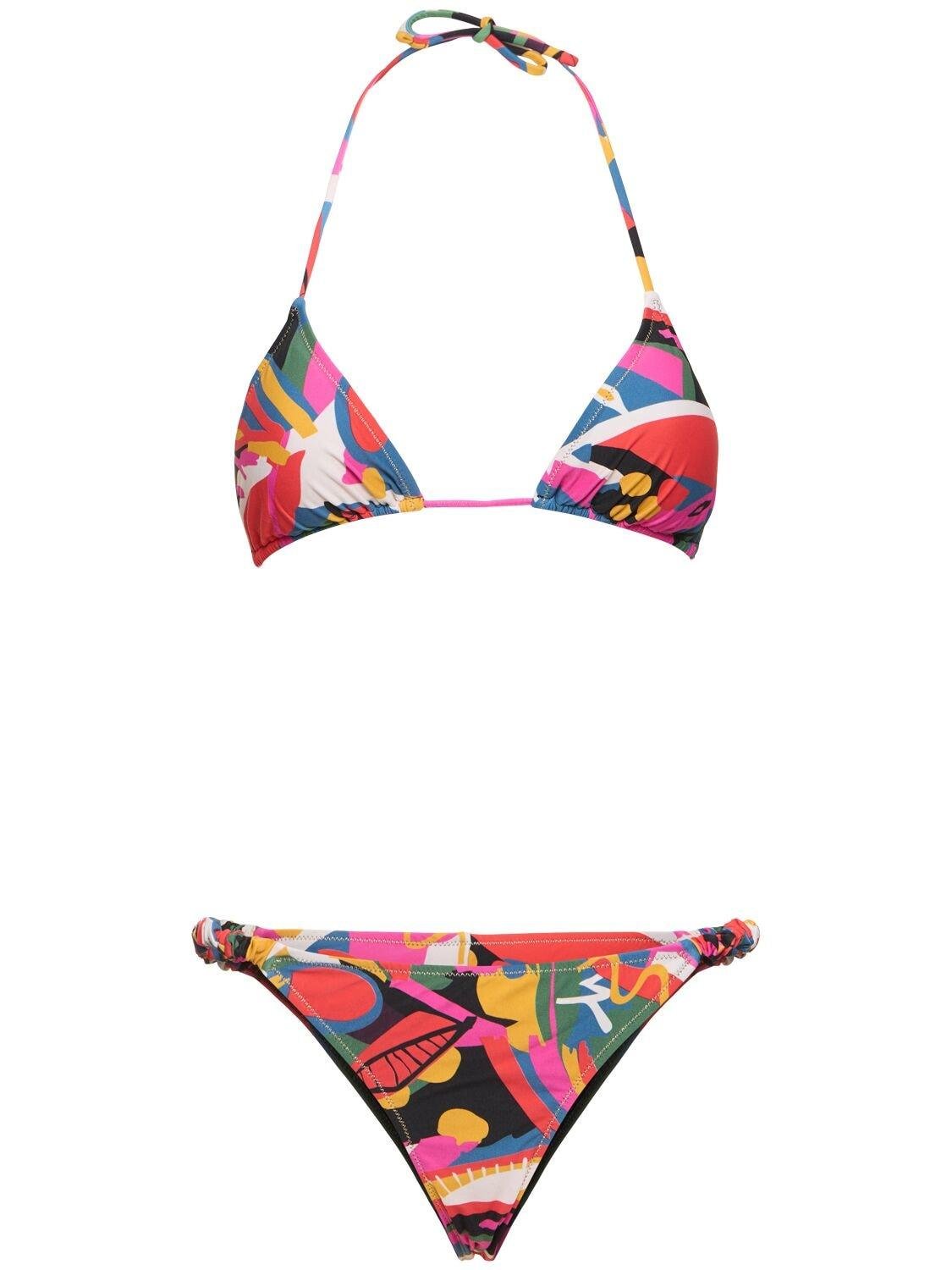 Scrunchie Triangle Bikini Set by REINA OLGA