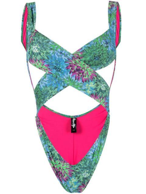 cross-strap one-piece by REINA OLGA