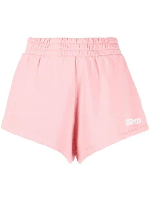 logo-print cotton shorts by REINA OLGA