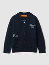 13-14 yrs McLaren F1 Intarsia Cardigan in Navy by REISS