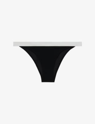 Abby Colour-Block Stretch-Woven Bikini Bottoms by REISS