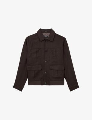 Adam Patch-Pocket Linen Jacket by REISS