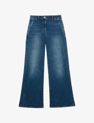 Addie Wide-Leg Denim Jeans by REISS