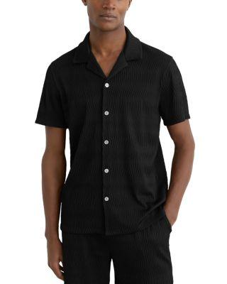 Aleo Textured Wave Cubano Shirt by REISS