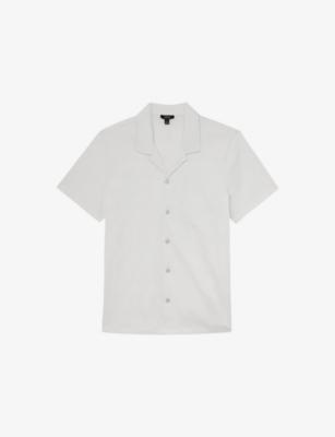 Aleo Textured-Wave Short-Sleeve Stretch-Woven Shirt by REISS