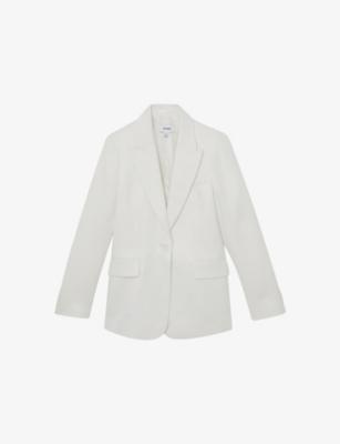 Alyx Single-Breasted Linen-Blend Blazer by REISS