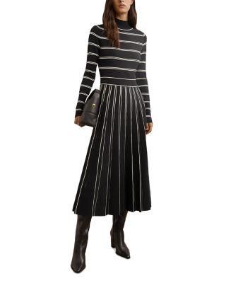 Amber Striped Midi Dress by REISS