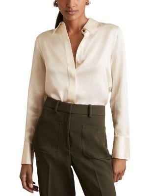 Ameira Silk Shirt by REISS