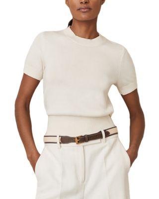 Anita Knit Crewneck Top by REISS