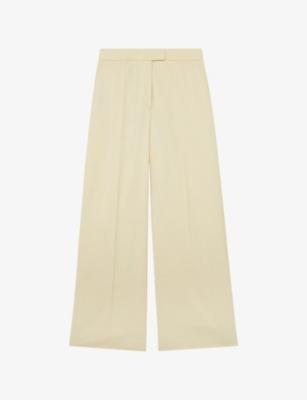 Anya Wide-Leg Silk and Wool Trousers by REISS