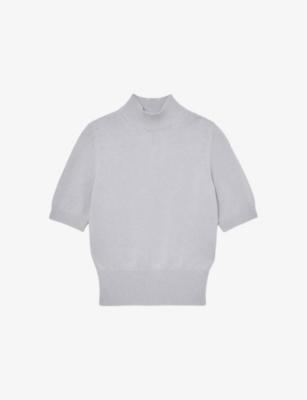 Aria Funnel-Neck Cotton and Wool-Blend Jumper by REISS