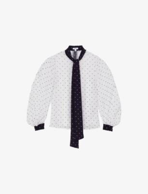 Arial Polka-Dot Chiffon Blouse by REISS