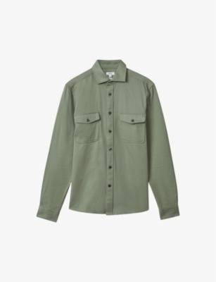 Arlo regular-fit long-sleeve cotton overshirt by REISS