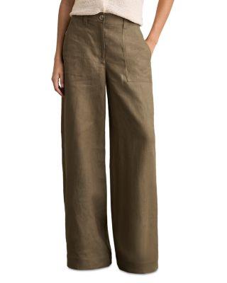Ashby Linen Wide Leg Pants by REISS