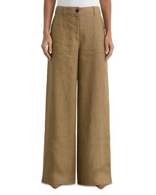 Ashby Wide Leg Linen Pants by REISS