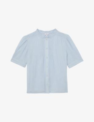 Aurelia Frill-Neck Cotton-Muslin Top by REISS