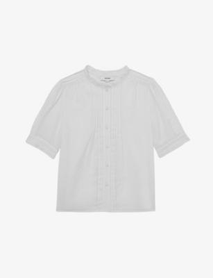 Aurelia Puff-Sleeve Cotton Top by REISS
