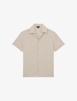 Aurelia Striped Stretch Cotton-Blend Shirt by REISS