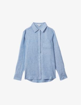 Belle relaxed-fit long-sleeve linen shirt by REISS