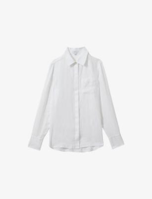 Belle relaxed-fit long-sleeve linen shirt by REISS