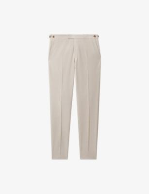 Belmont Slim-Fit Straight-Leg Stretch Wool-Blend Trousers by REISS