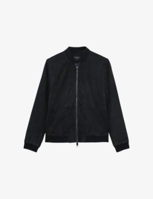 Bild Regular-Fit Suede Bomber Jacket by REISS