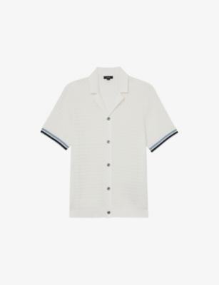 Bilsby Geometric-Knit Cotton-Blend Shirt by REISS